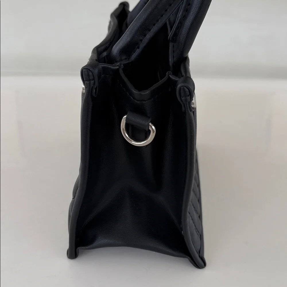 Steve Madden Black Quilted Satchel